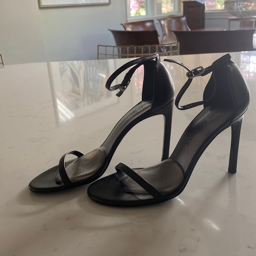 Stuart Weitzman NUDISTSONG healed sandal 8m VGUC